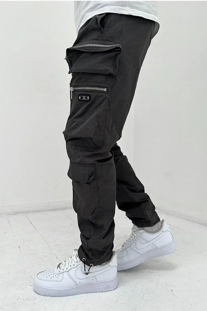 Men’s Cargo Pocket Trousers – Durable Utility Pants Comfortable Outdoor Casual Multi Pocket Workwear
