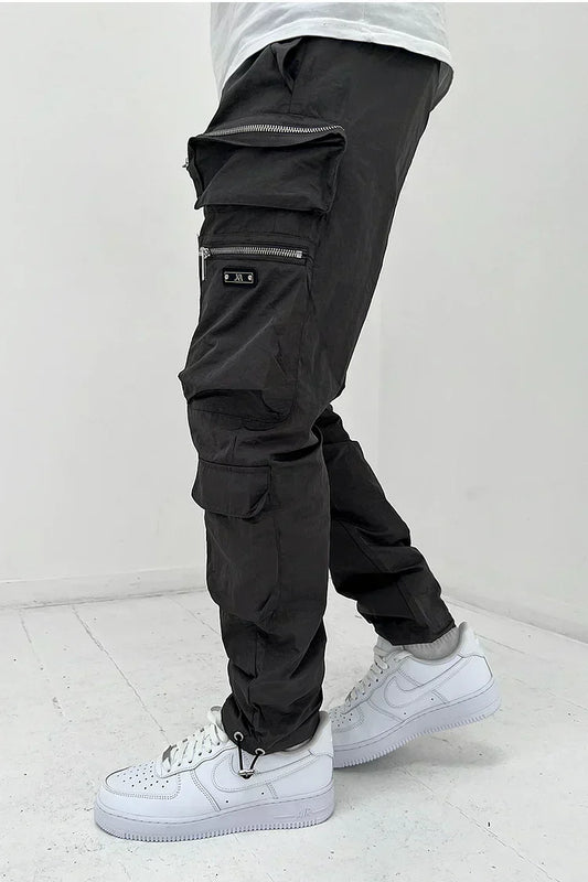 Men’s Cargo Pocket Trousers – Durable Utility Pants Comfortable Outdoor Casual Multi Pocket Workwear