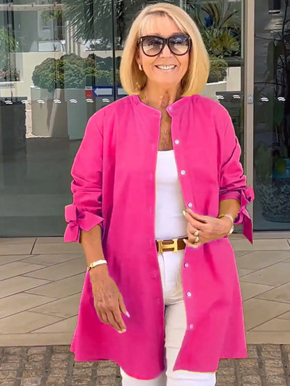 Chemise Emily boutonnée manches longues coupe décontractée