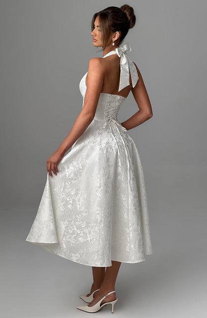 Chloe | Women’s Wedding Gues Dress Halter Midi Dress