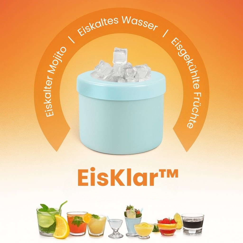 Eiswürfel aus Silikon | Wiederverwendbare Eiswürfelform | EisKlar