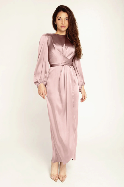 Elara | Damen Elegantes Maxi Abendkleid | Langarm