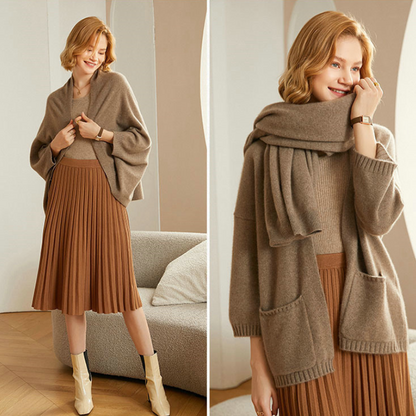 Châle élégant en maille pour femme – Accessoire de mode chaud et doux