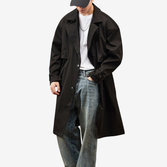Maxwell – Lange Mouwen Trenchcoat met Knopen en Zakdetail
