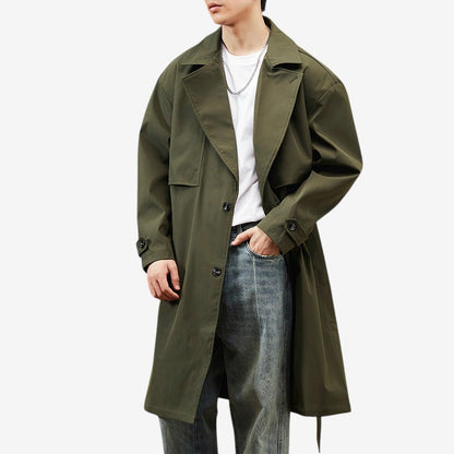 Maxwell – Lange Mouwen Trenchcoat met Knopen en Zakdetail