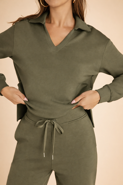 Women's Set | with Sweatshirt and Wide Pants