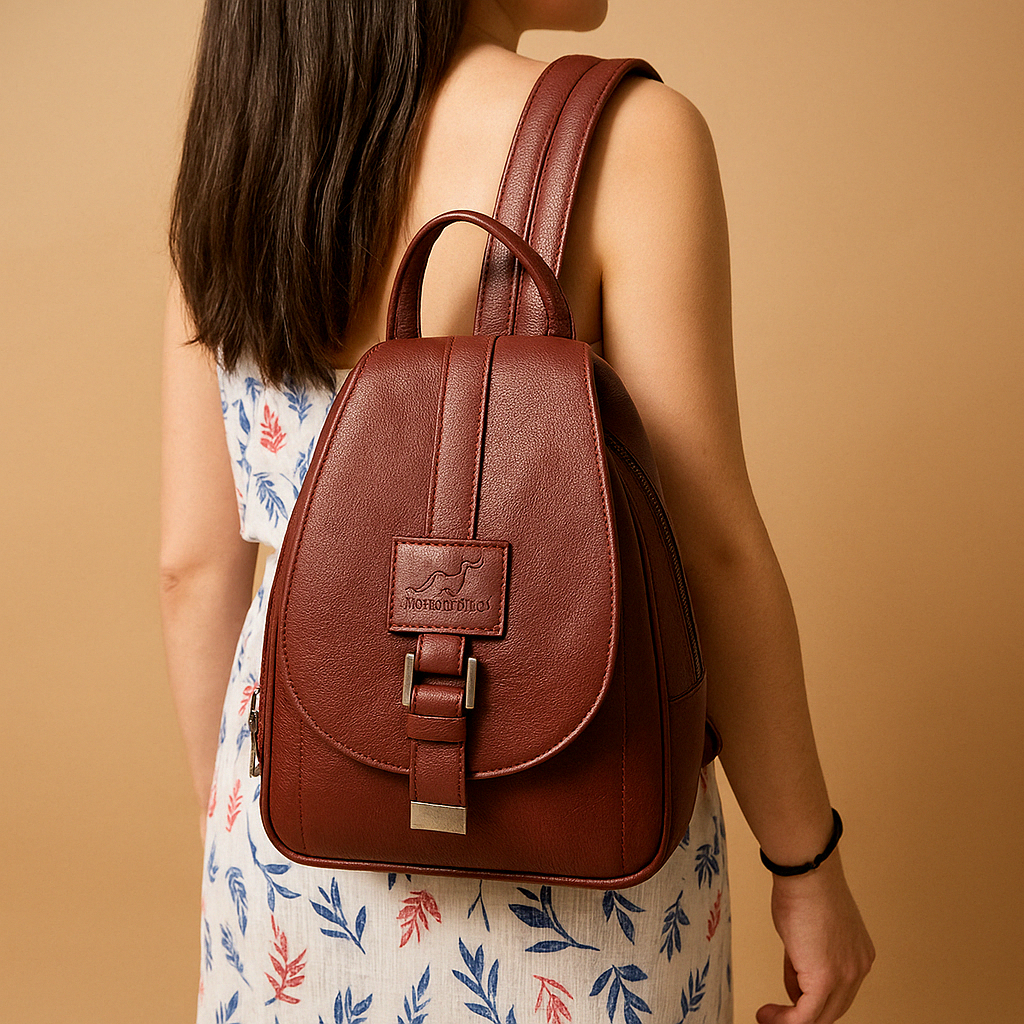 Sophie | Sac À Dos Minimaliste en PU pour Femme avec Design Élégant | Pratique et Polyvalent pour Tous les Jours 2