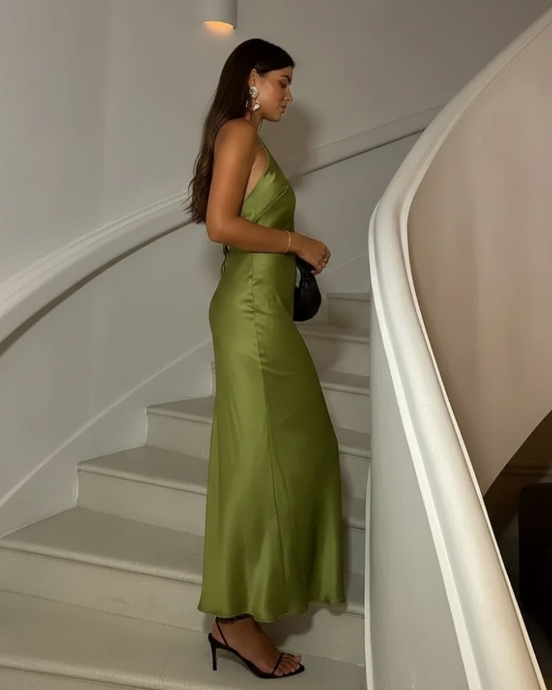 Elegantes Abendkleid mit offenem Rücken | Maxi