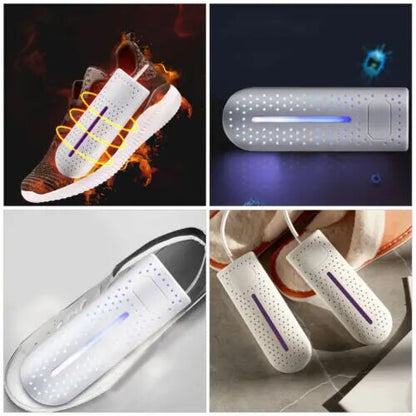 Elektrischer Schuh-Trockner, USB, weiß, tragbar, geruchsentfernend, für Zuhause und Hotel.