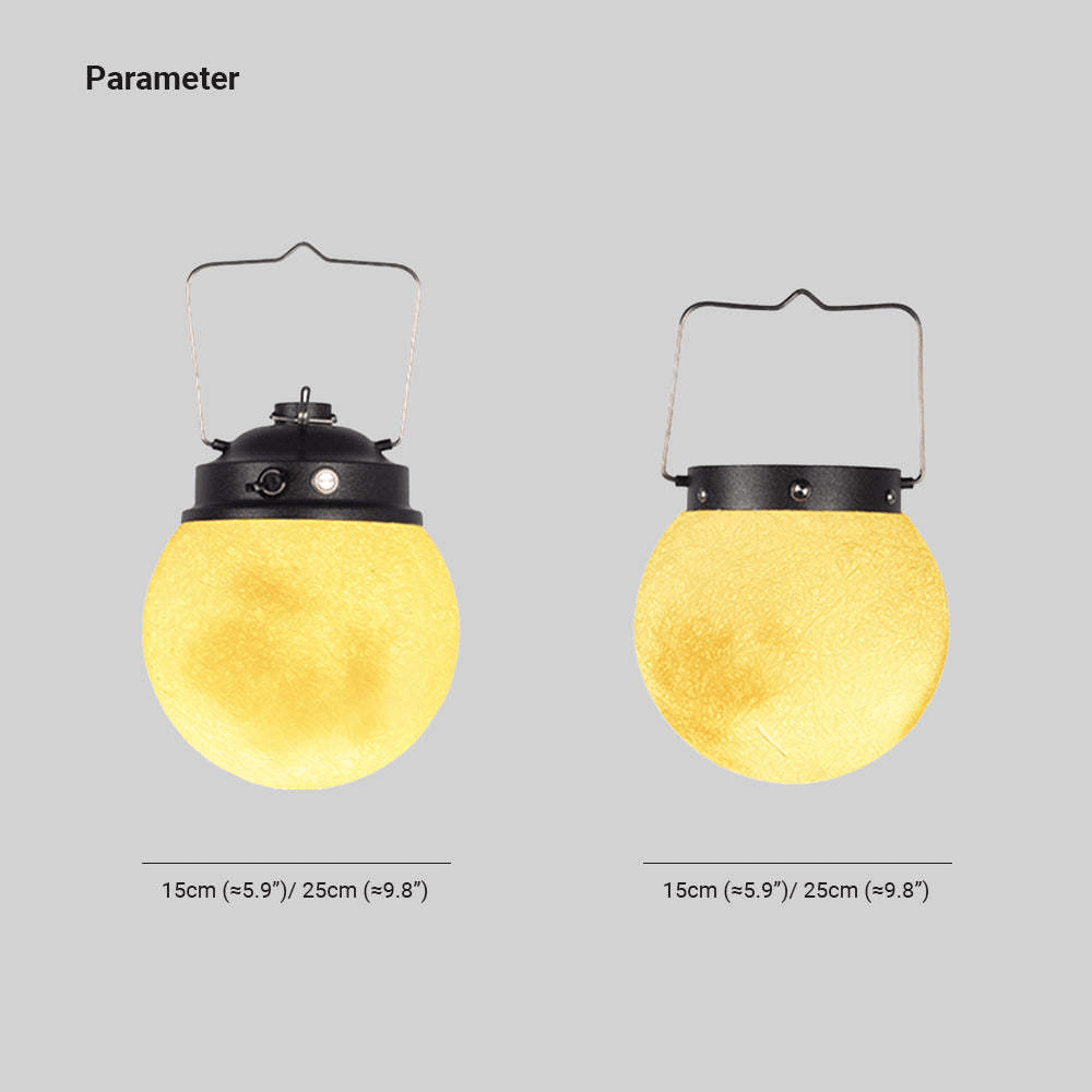 Modern Outdoor Pendant Lamp Solar Moon Design | Gold Metal & Resin | Waterproof LED SMD | Multiple Sizes | Garden & Patio Lighting