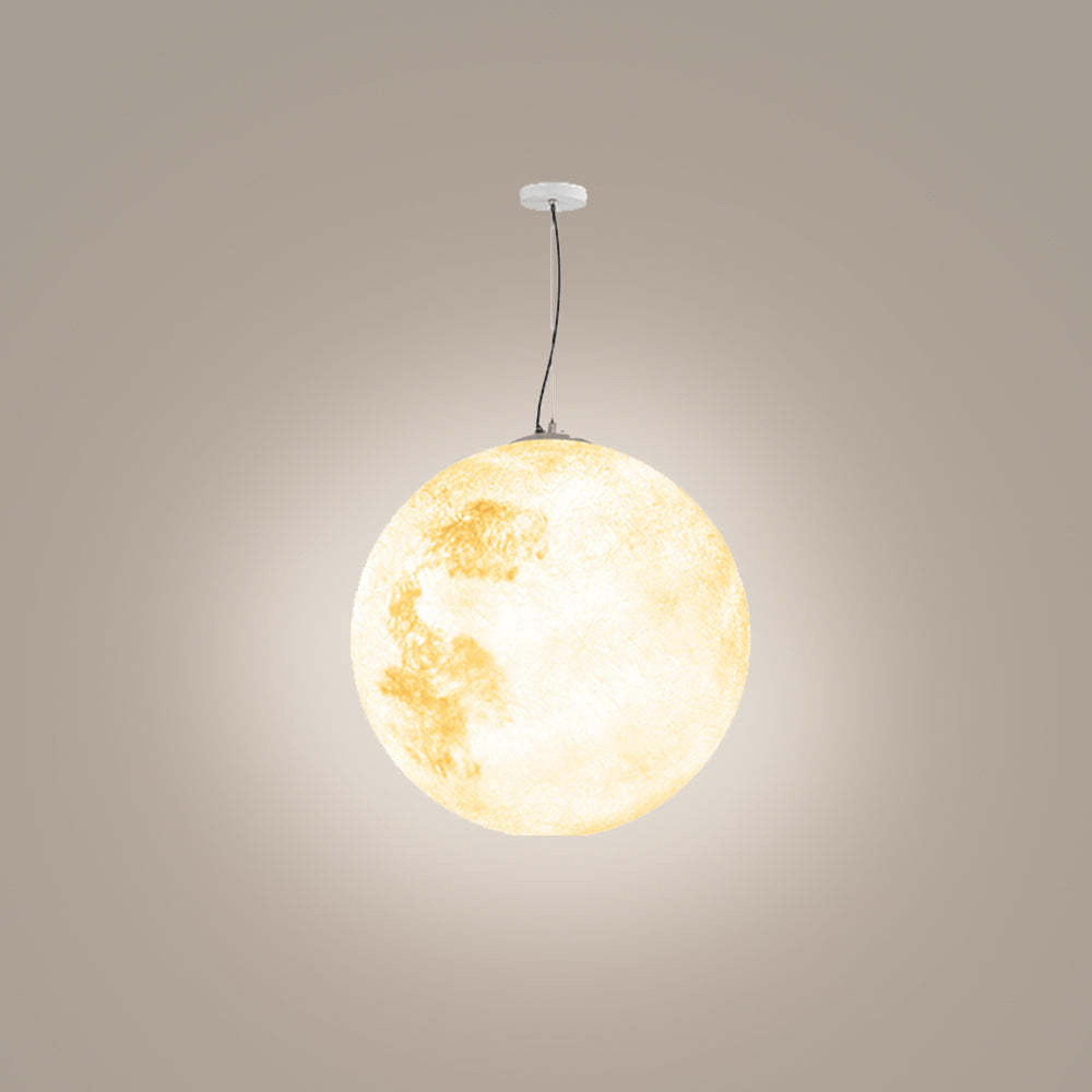 Modern Outdoor Pendant Lamp Solar Moon Design | Gold Metal & Resin | Waterproof LED SMD | Multiple Sizes | Garden & Patio Lighting