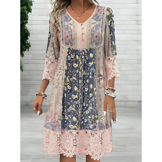 Elisa | Damen Weißes Sommerkleid Maxi Boho