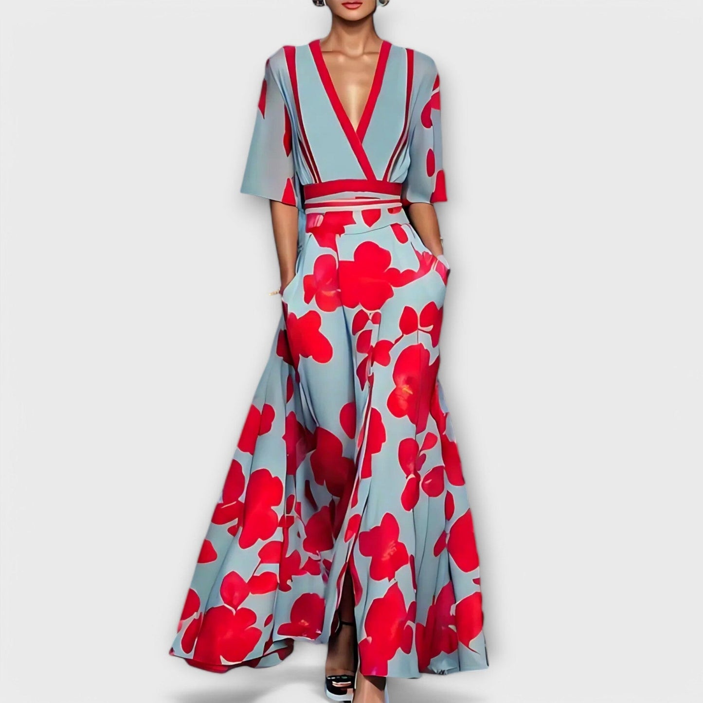 Elise – Elegante vestido entallado con estampado floral
