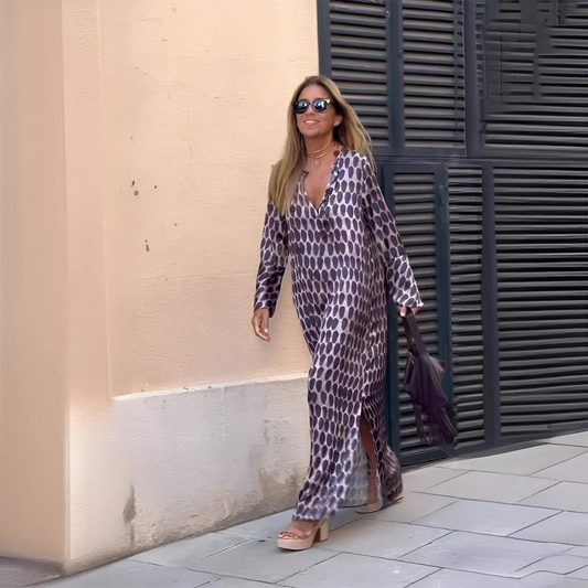 Elizabeth | Damen Fließendes Sommerkleid Maxi Boho
