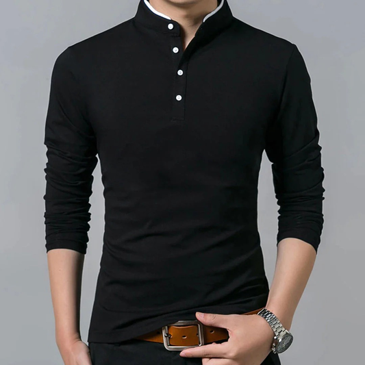 Elmar | Herren Henley Shirt Für Freizeit Minimalistisch