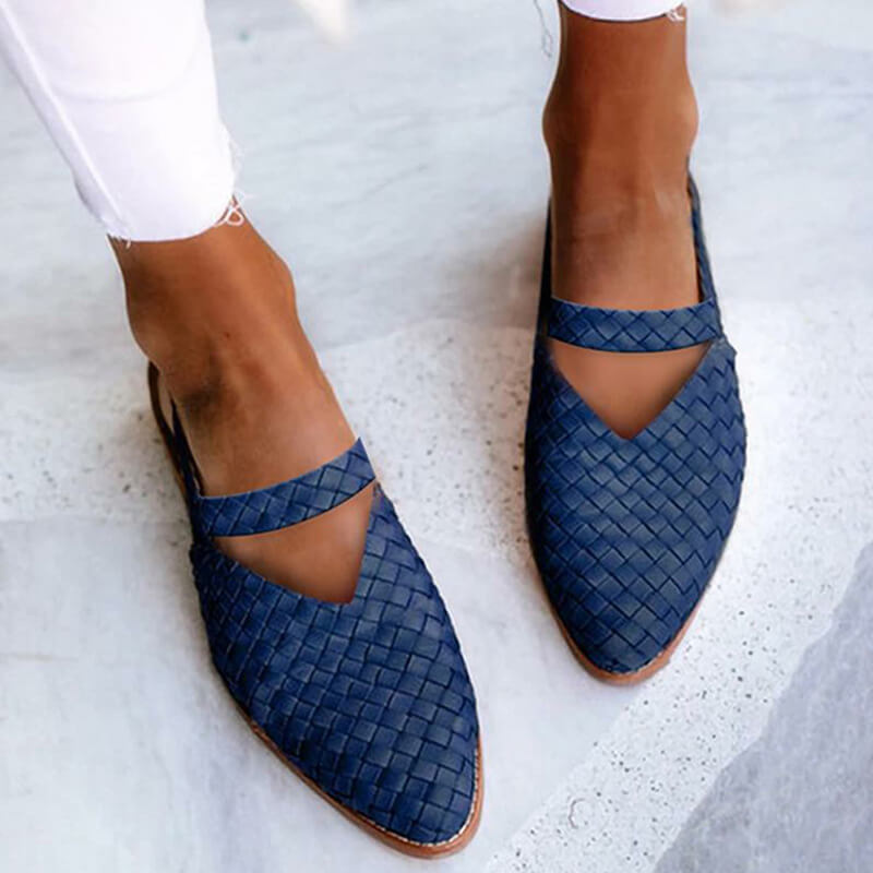Women’s Pointed Toe Sandals with Low Heel Elegant Comfortable Casual Smart Summer Everyday Footwear