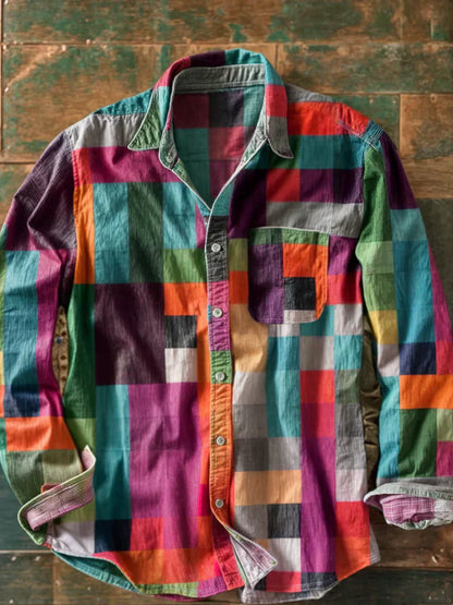 Sietse™  Premium Patchwork Hemd – Einzigartiger Stil & Bequeme Passform.