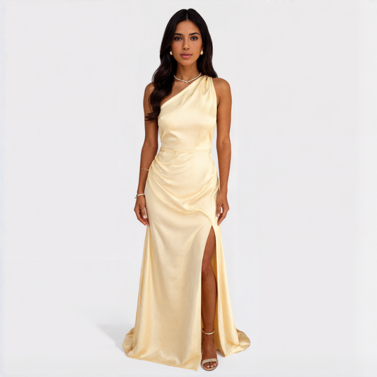 Aurelia – Vestido Largo de Satén que realza tu elegancia