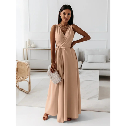 Erna | Damen Maxi Kleid Für Hochzeitsgast Im Wickel Stil