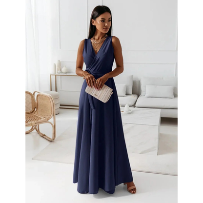 Erna | Damen Maxi Kleid Für Hochzeitsgast Im Wickel Stil
