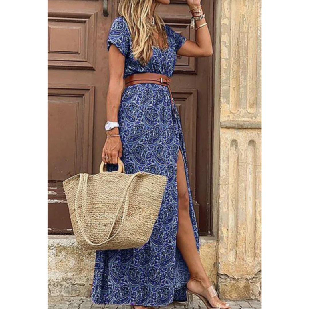 Esra | Damen Maxikleid Sommer Stilvoll Modern