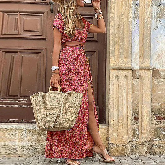 Esra | Damen Maxikleid Sommer Stilvoll Modern