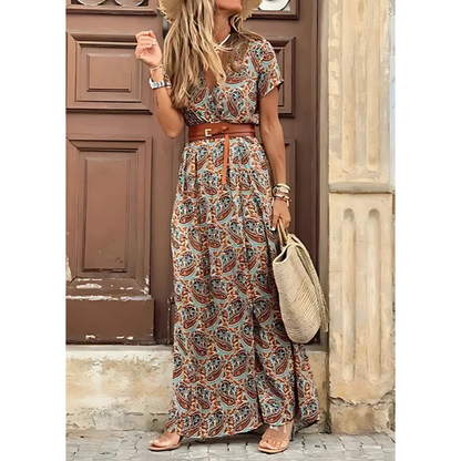 Esra | Damen Maxikleid Sommer Stilvoll Modern