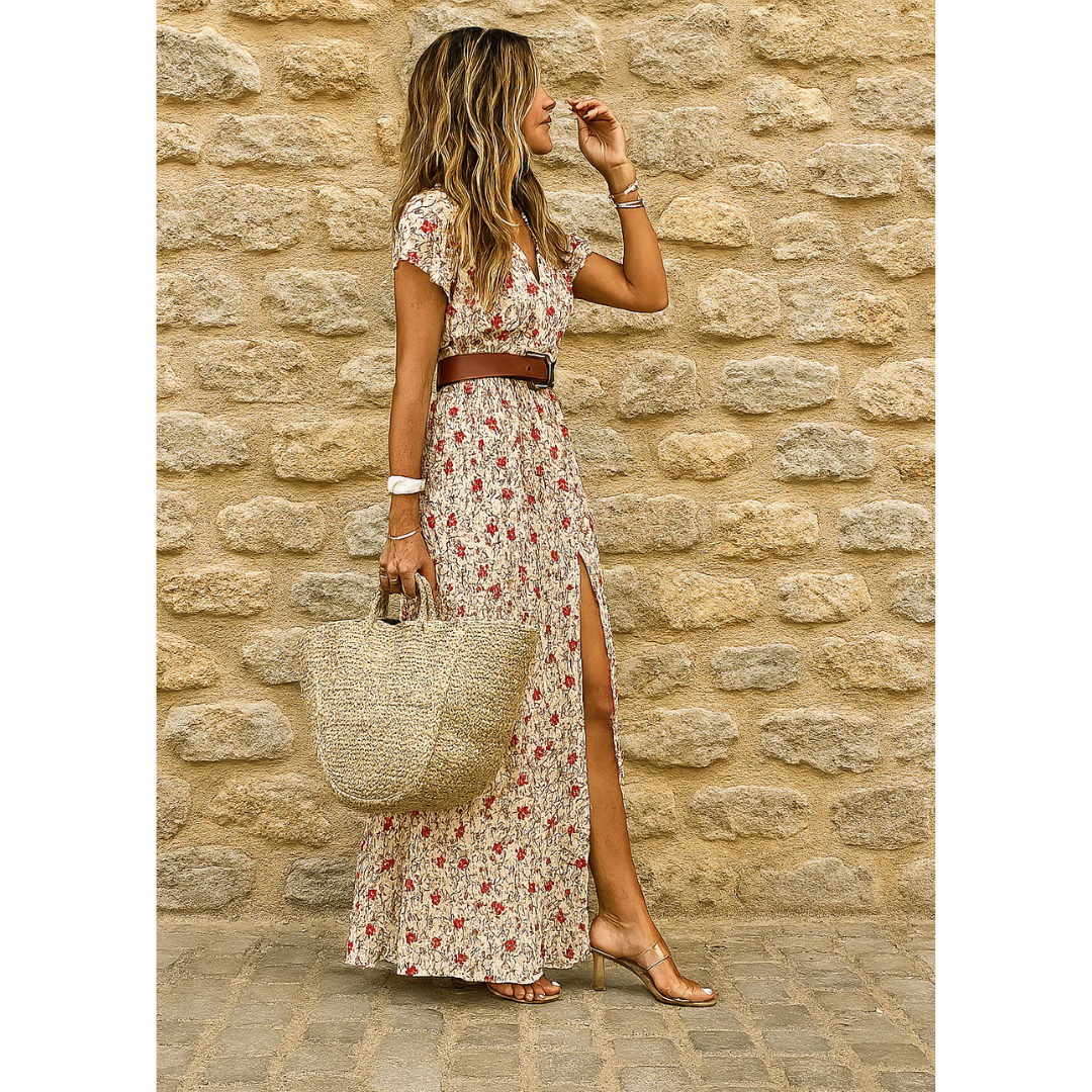 Esra | Damen Maxikleid Sommer Stilvoll Modern