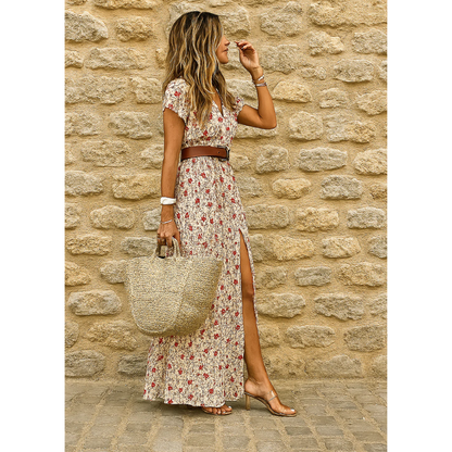 Esra | Damen Maxikleid Sommer Stilvoll Modern