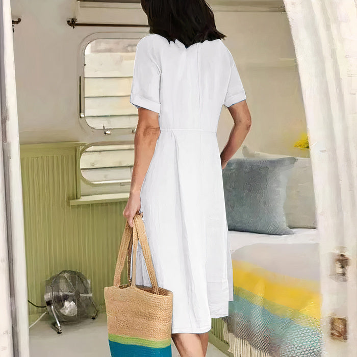 Sophie – Robe midi fluide coupe ample femme