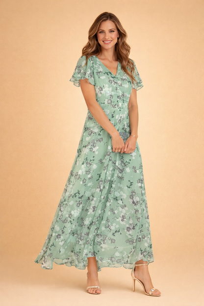 Lilia | Elegancka sukienka midi w kwiaty