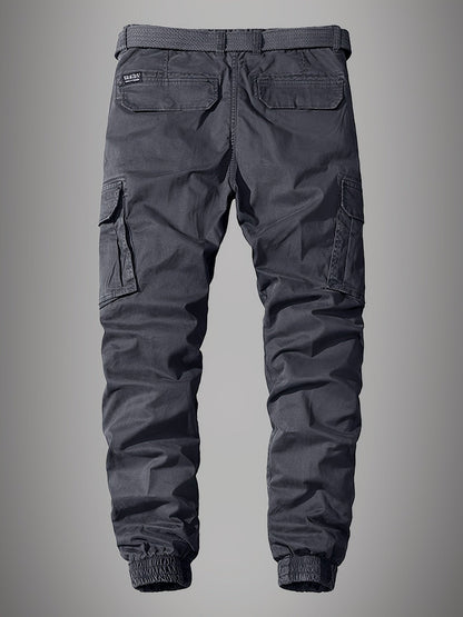 Cargohose Herren Relaxed Fit Freizeit & Alltag Bestickt