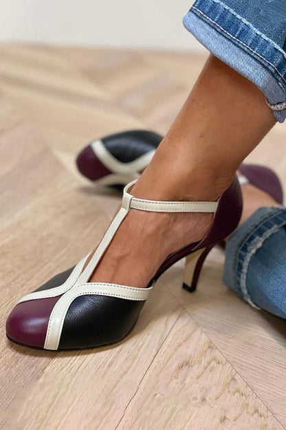 Aria™ | Chic Retro T-bar Heels
