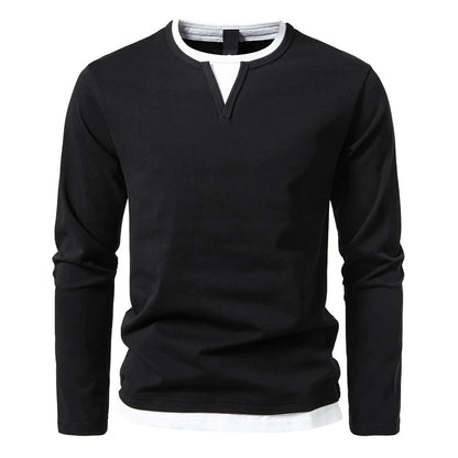 Tom Hollinger | Herren Stilvolles Langarmhemd Slim Fit Freizeitoberteil