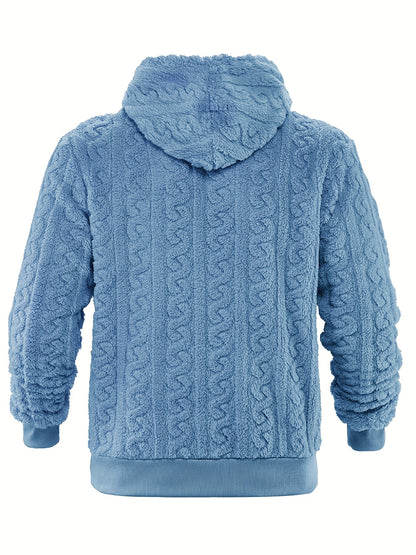Rander | Thermische fleecehoodie voor heren – Warme pullover-sweatshirt, casual outdoor wintertop