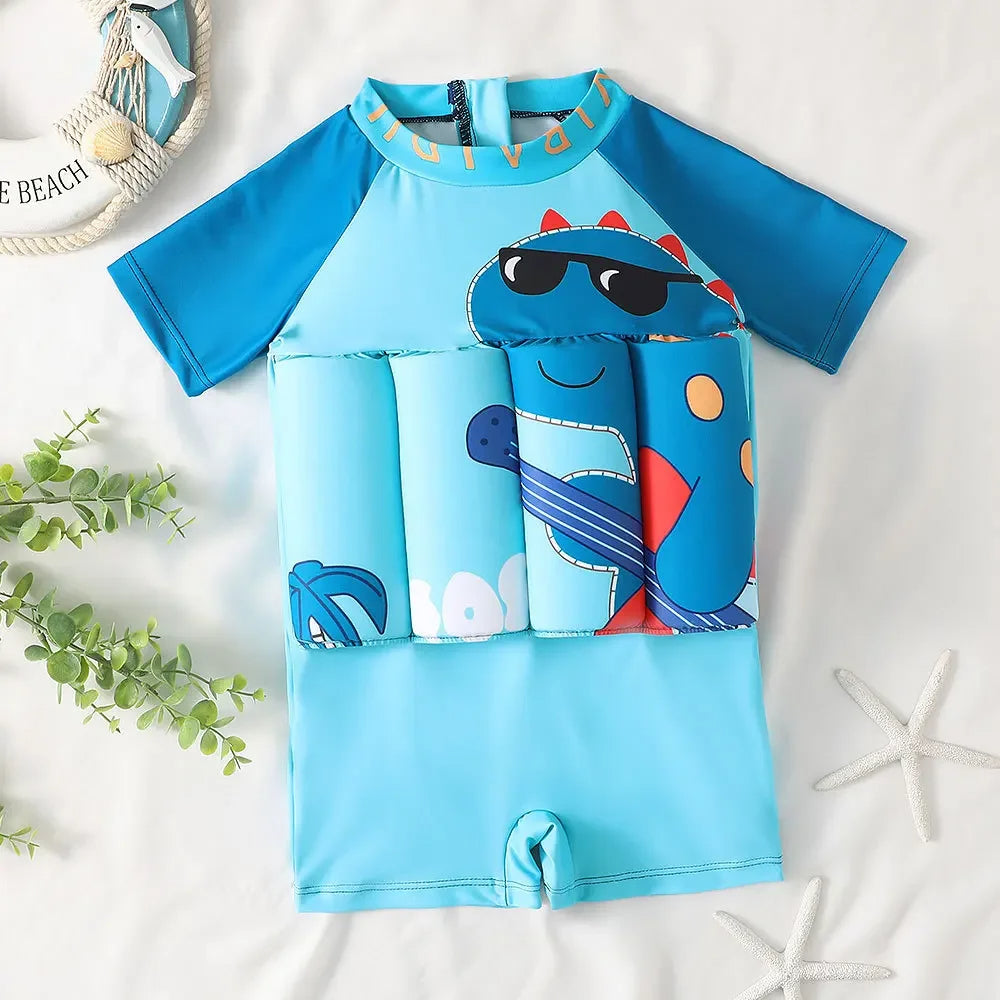 Kinder Schwimmweste UV Schutz | Schwimmanzug mit Auftrieb