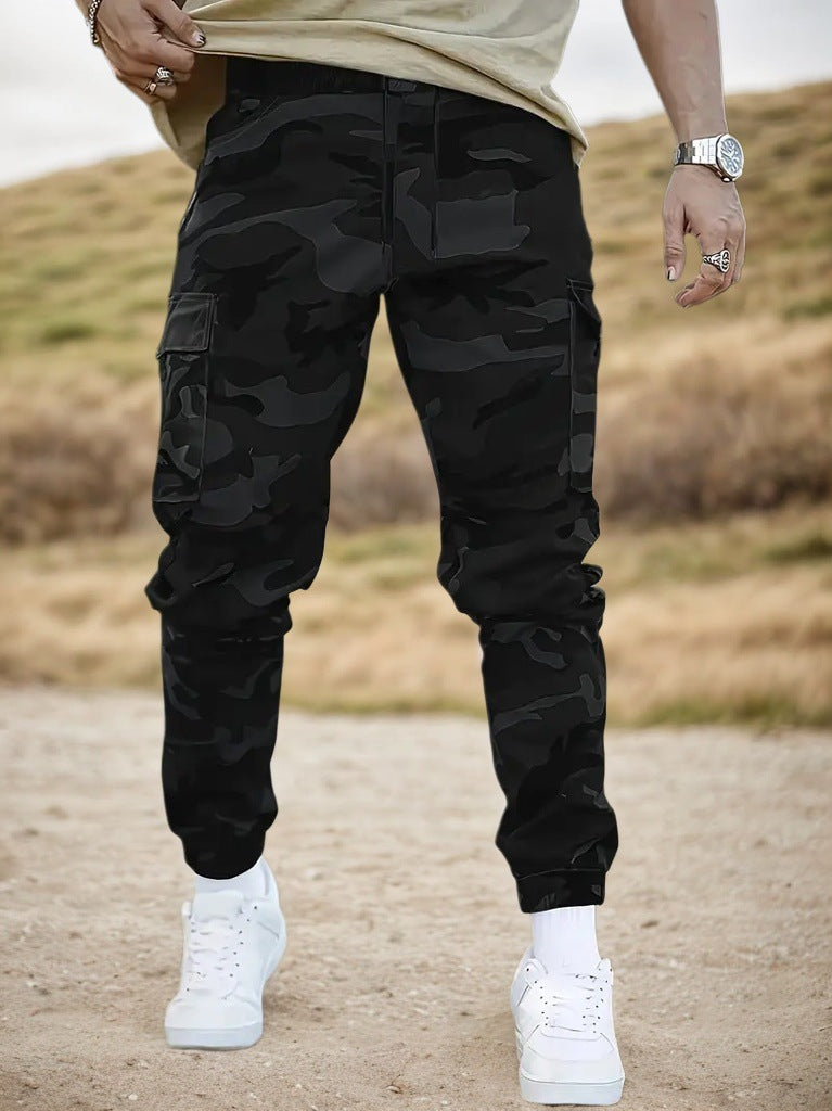Calças Cargo Masculinas em Camuflagem de Luxo