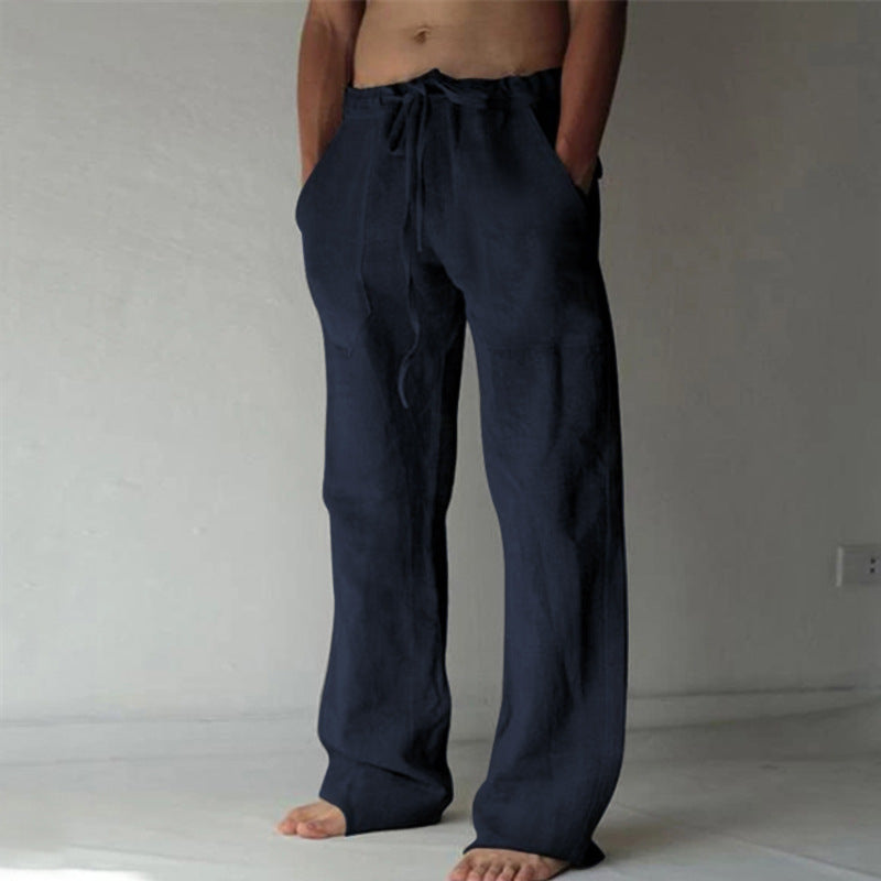 Benjamin - Freizeithose aus Leinen, einfarbig, für Herren