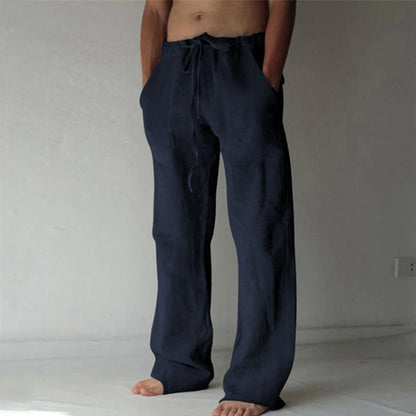 Benjamin - Freizeithose aus Leinen, einfarbig, für Herren