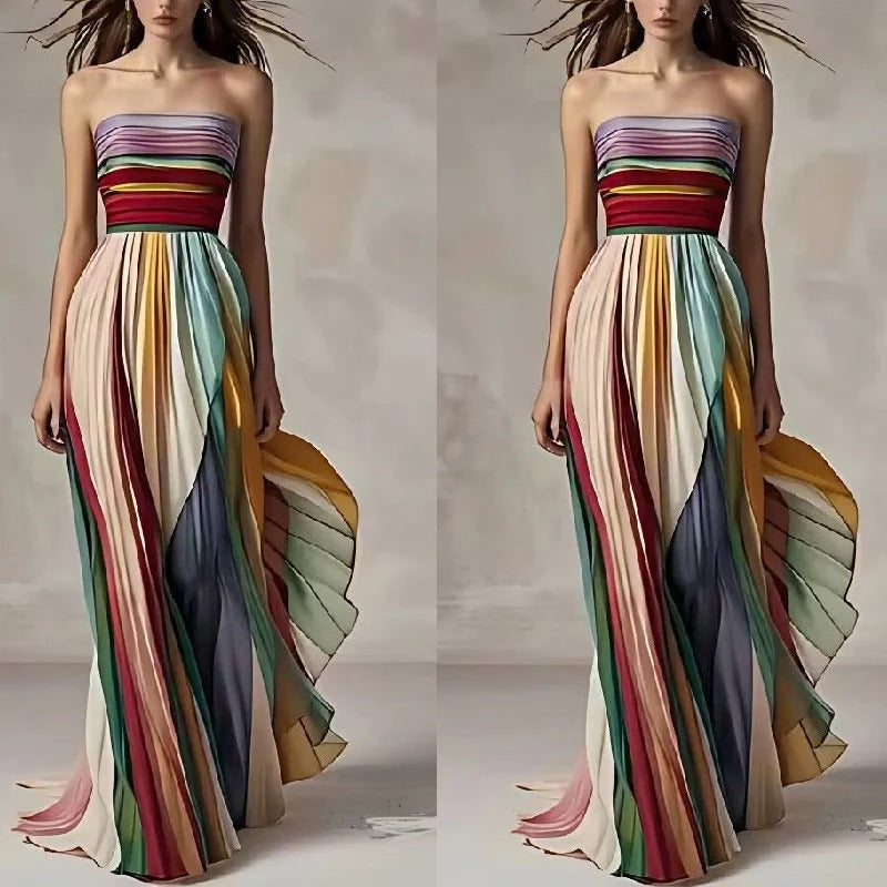 Isabella – Robe bustier élégante avec une élégance fluide et une coupe décontractée