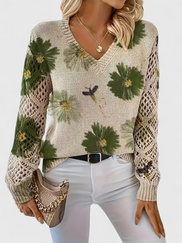 Marisavina - Pull Bloem Vintage Elegant
