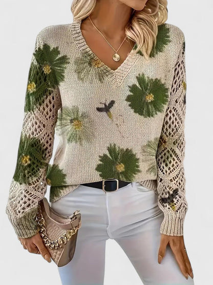 Marisavina - Pull Bloem Vintage Elegant