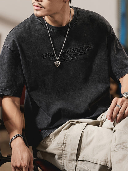 Gorran | Heren Vintage Washed T-Shirt – Korte Mouwen, Loszittend, Casual Zomer Katoenen Tee