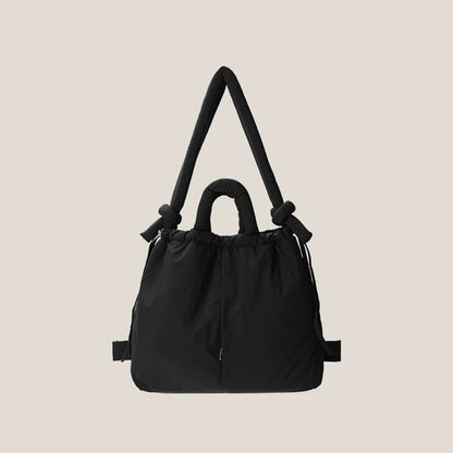 Padded tote bag with knot details