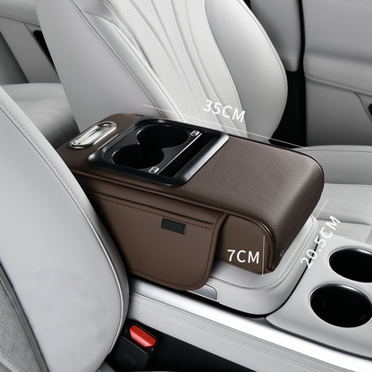 Auto-Mittelarmlehne mit USB-Ladefunktion – Getränkehalter & Stauraum