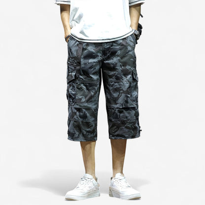 Sander - Cargoshorts met Elastische Tailleband en Meerdere Zakken