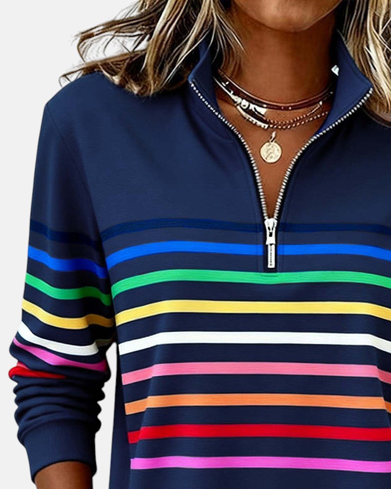 Vera - Striped Comfortable Jumper
