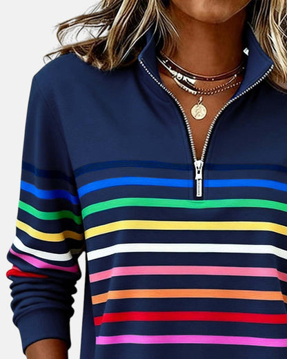 Vera - Striped Comfortable Jumper