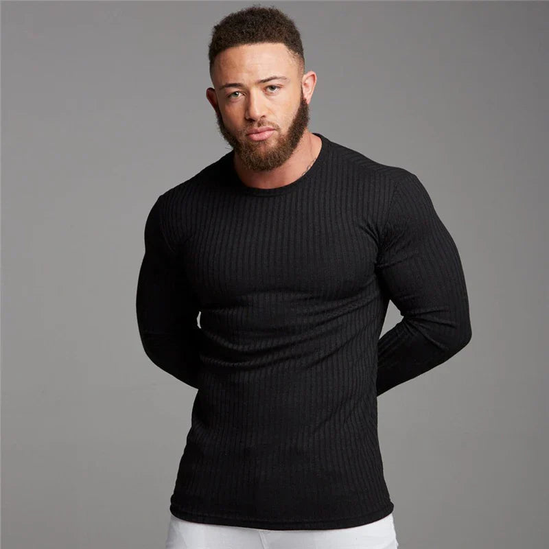 Elandro – Men’s Long Sleeve T-Shirt with Slim Casual Fit