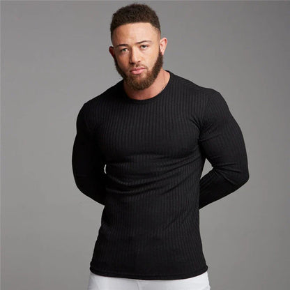 Elandro – Men’s Long Sleeve T-Shirt with Slim Casual Fit